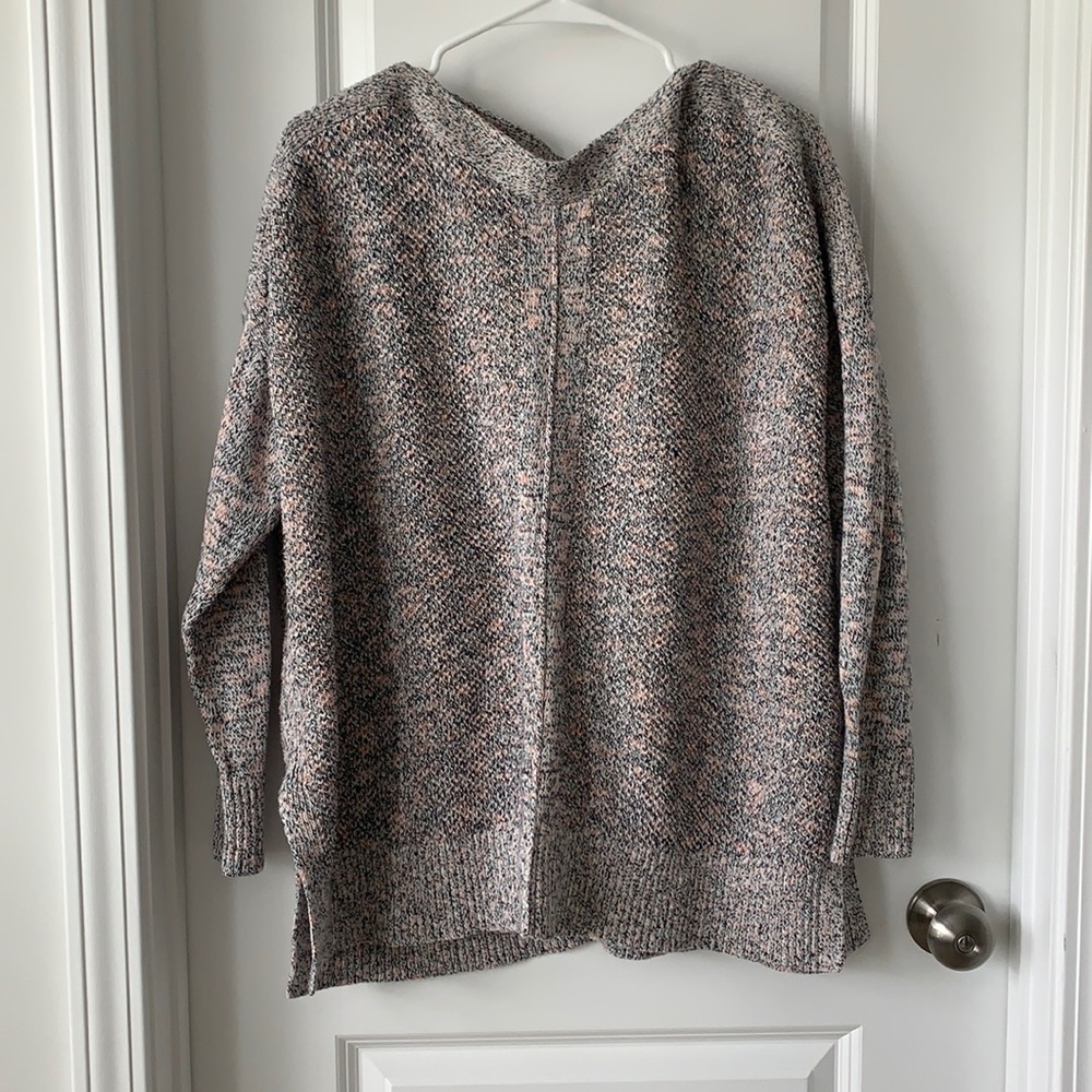 HEAVY quality black and pink sweater